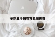 单职业斗破苍穹私服传奇